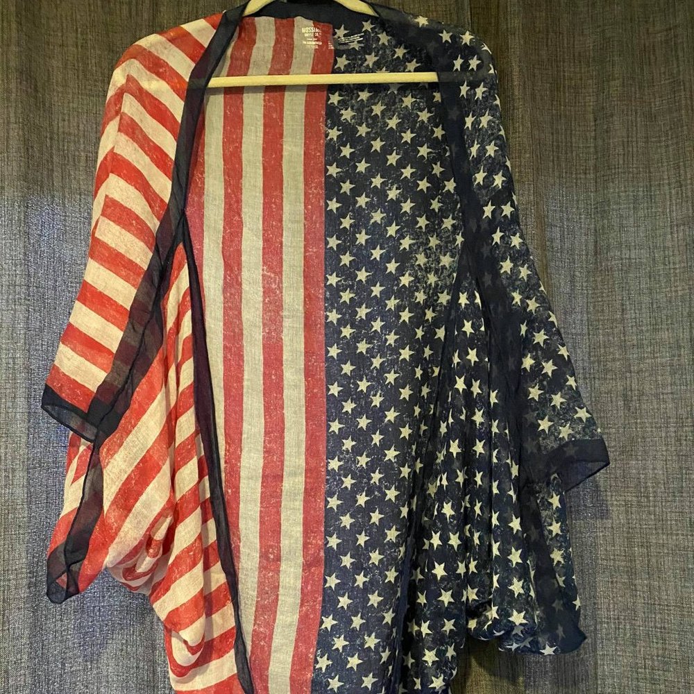 Mossimo American Flag Kimono